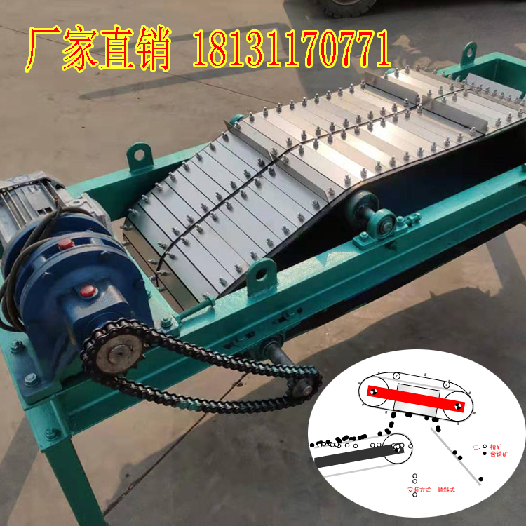  自卸式除鐵器清理干粉及塊狀磁性物料